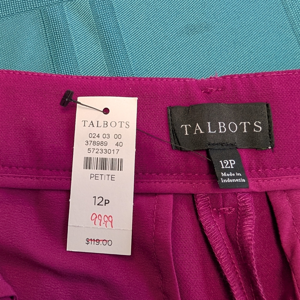 Talbots Fuchsia Ankle Pants - Picture 3 of 5